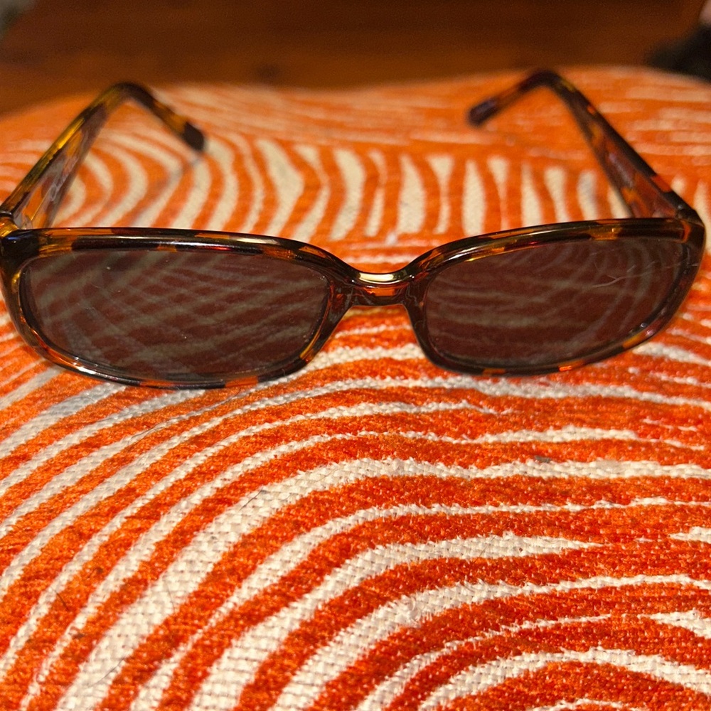 VTG Oscar de la Renta Tortoiseshell Rectangular Sunglasses Y2K